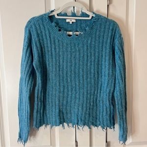 SOH Deconstructed Rib Pullover Sweater Cashmere Merino Wool Blend | M​​​​​​​​